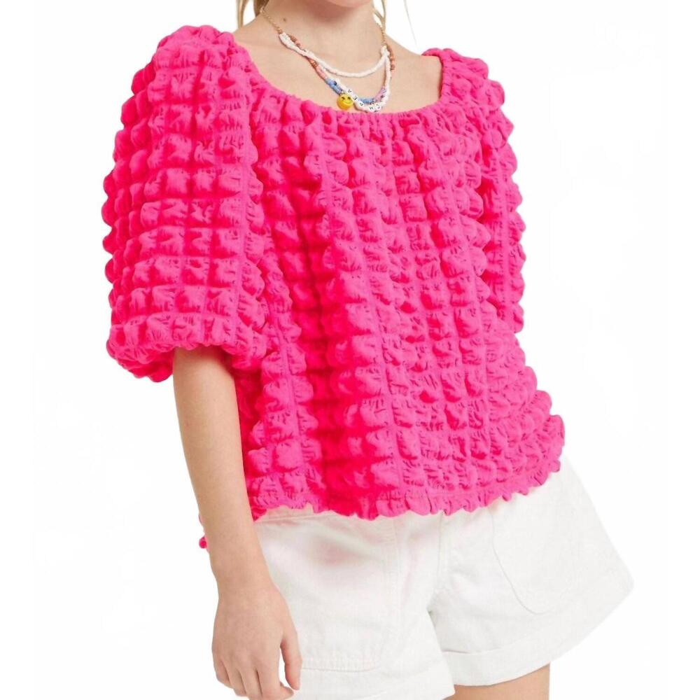 NEW GOOD GIRL bubble top in pink